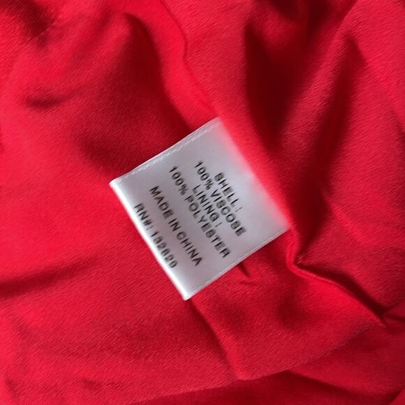 Majorelle Montauk Floral Rosette High Thigh Slit Red Maxi Gown Size Small - Picture 7 of 7